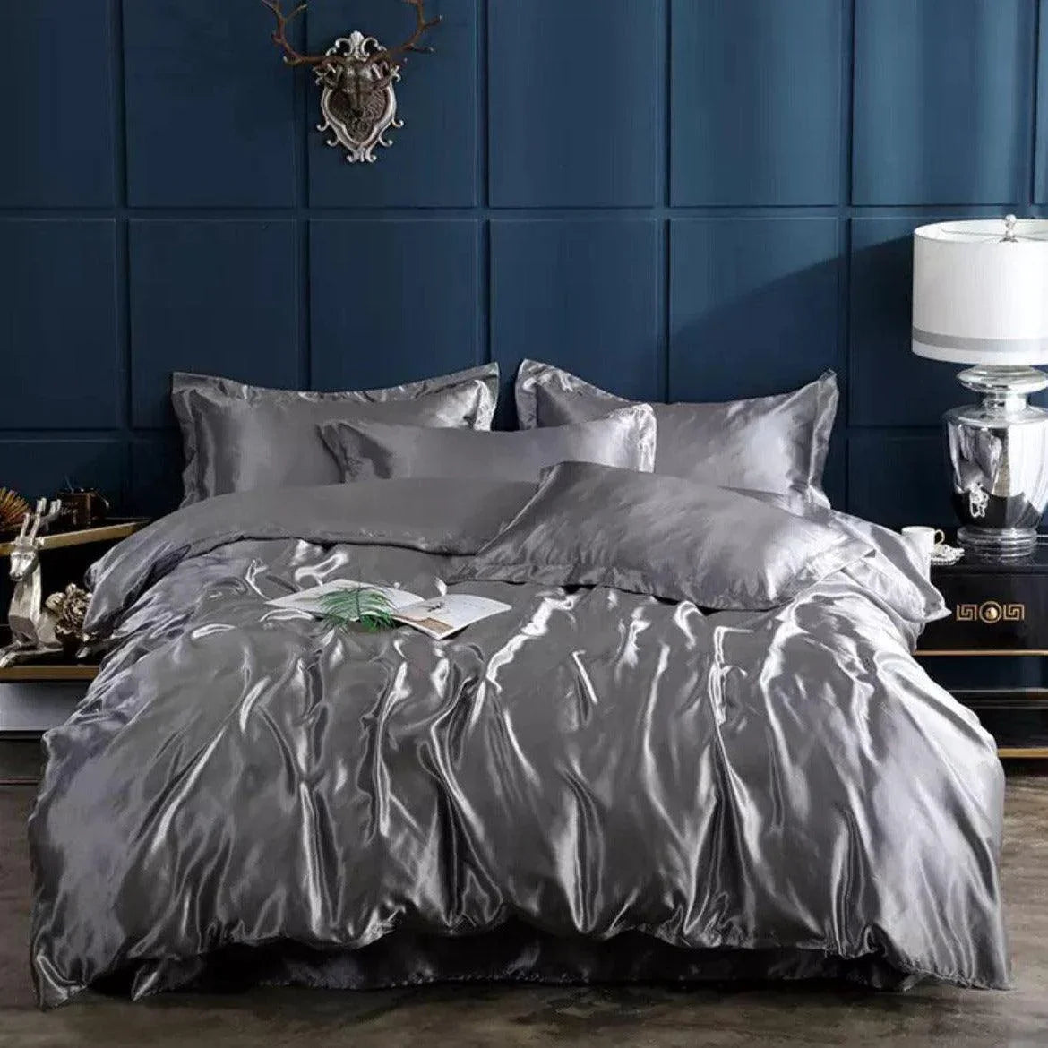Conjunto de Roupas de Cama de Cetim Funnry™ - 4 unidades SUPER SOFT
