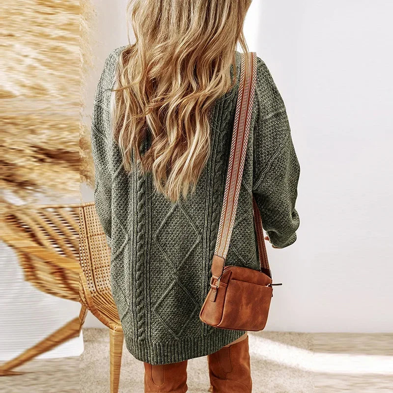 Suéter Longo Oversized Bellmont™ em Tricô Premium