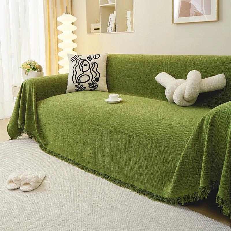 Capa de Sofá Piemonte™ em Chenille com Design Universal / Transforme Seu Sofá com Sofisticação, Conforto e Praticidade!