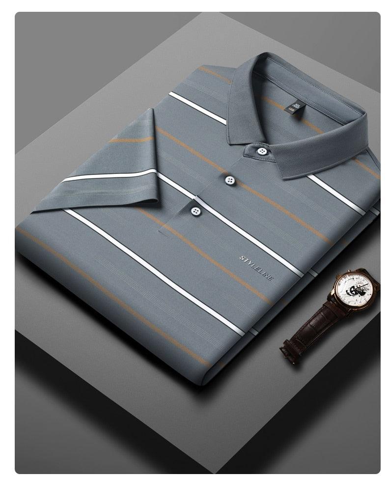 Camiseta Polo em Seda Gelo Respirável - StyleLine / Elegância e Frescor se Unem na Nossa nova Camiseta Polo!!!