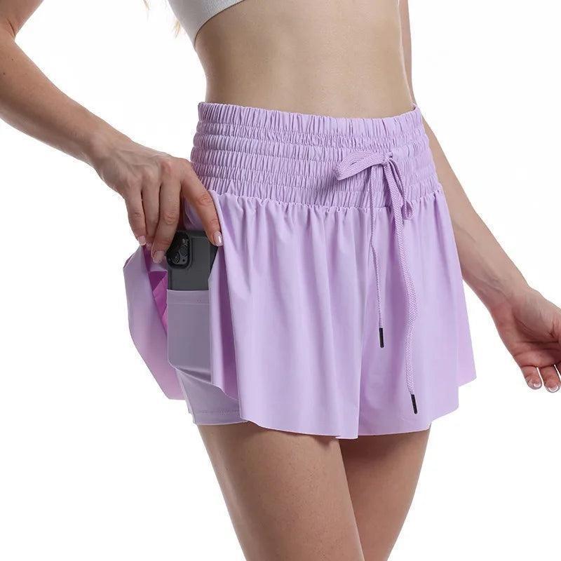 (Compre 1 e Leve 2) Shorts BellaFit™ com Saia, Cós Alto Elástico e Bolso Funcional