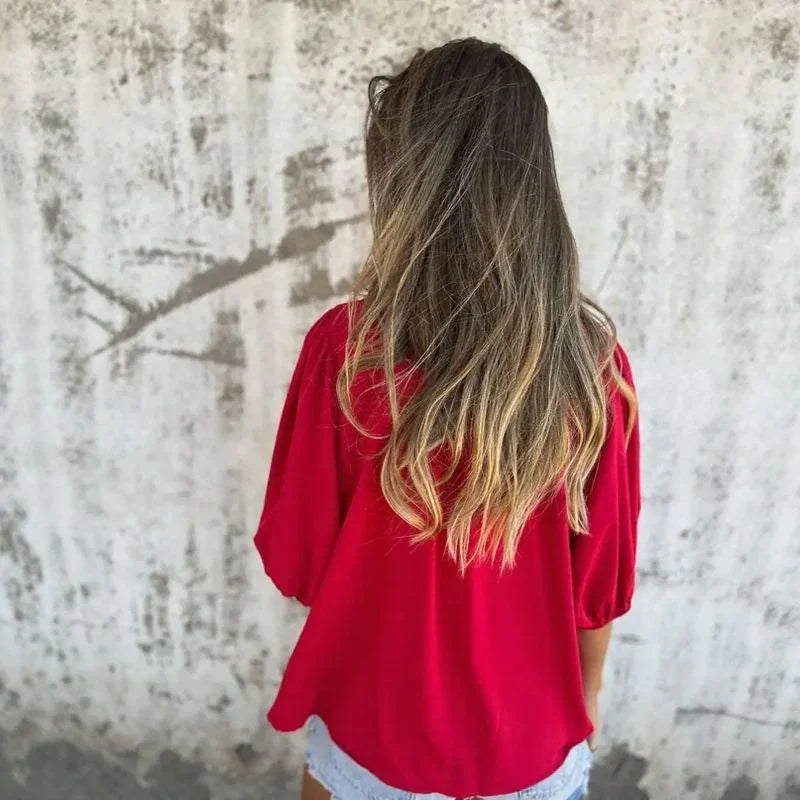 Camisa Florence™ em Algodão Leve com Pregas Artesanais