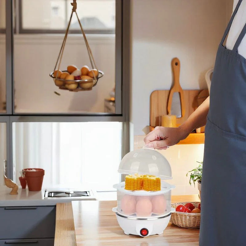 Cozedor de Ovos Elétrico Modern House™ / Acabe com a Dificuldade de Cozinhar e Torne Sua Rotina Mais Simples e Saudável!