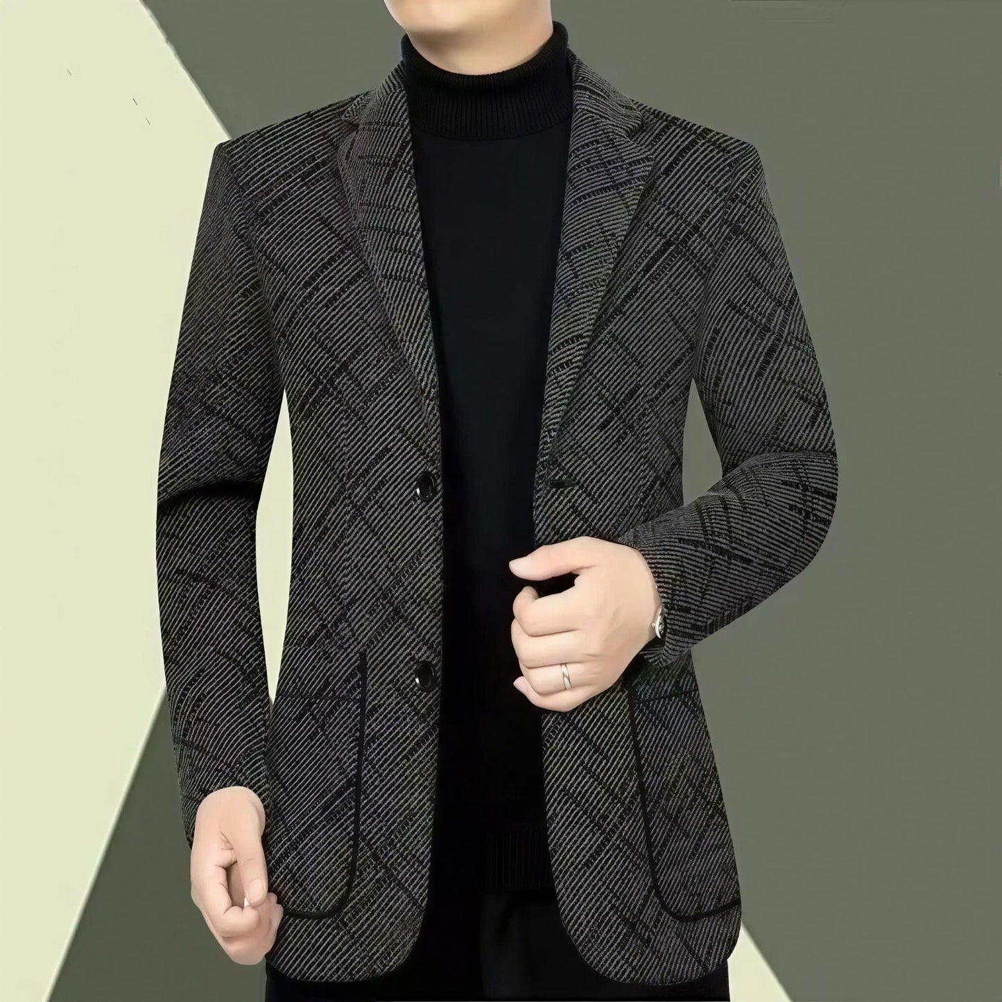 Blazer Salzburgo™ com Trama Texturizada e Padronagem Geométrica