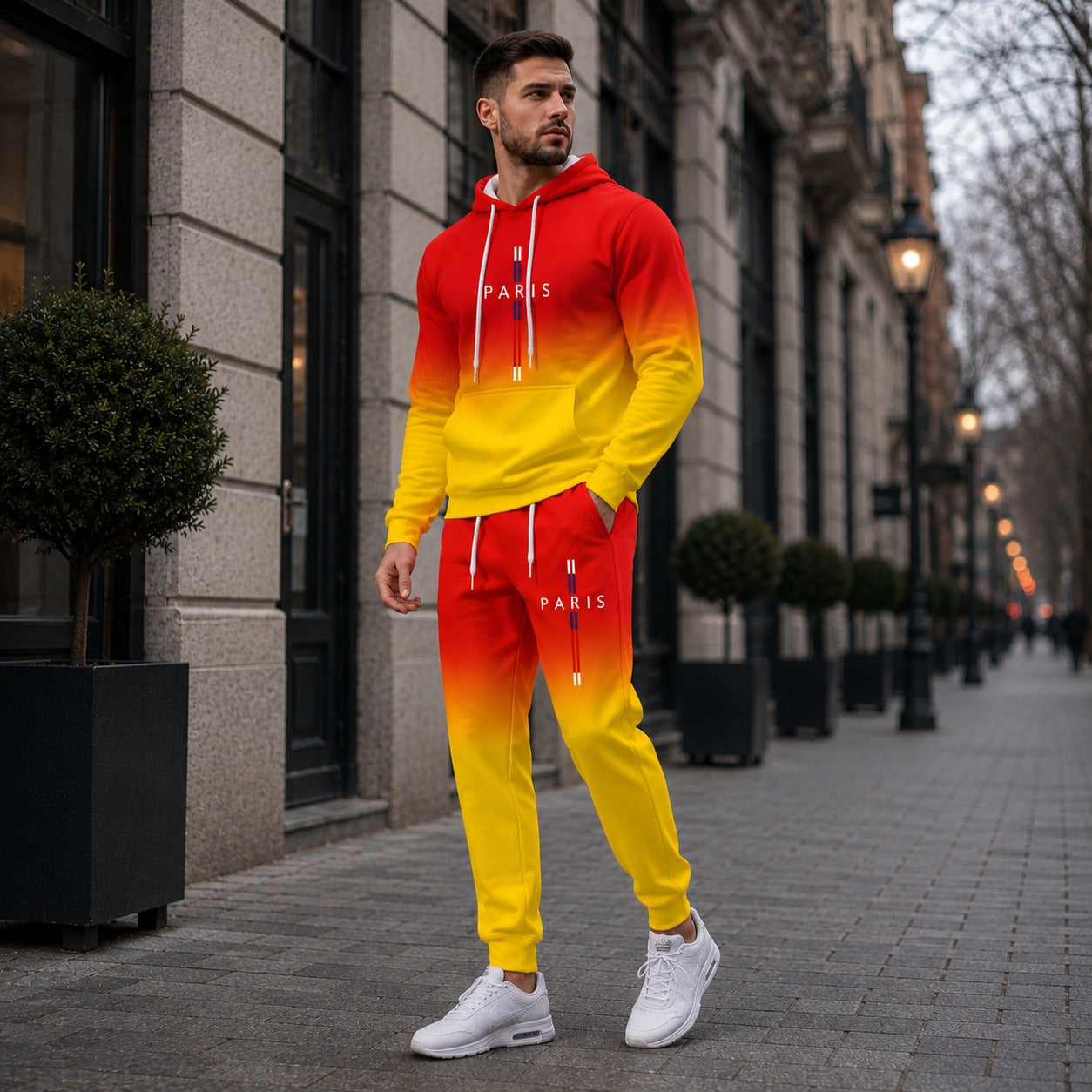 Conjunto Boulevard Paris™ em Moletom Premium com Capuz e Bolso Canguru