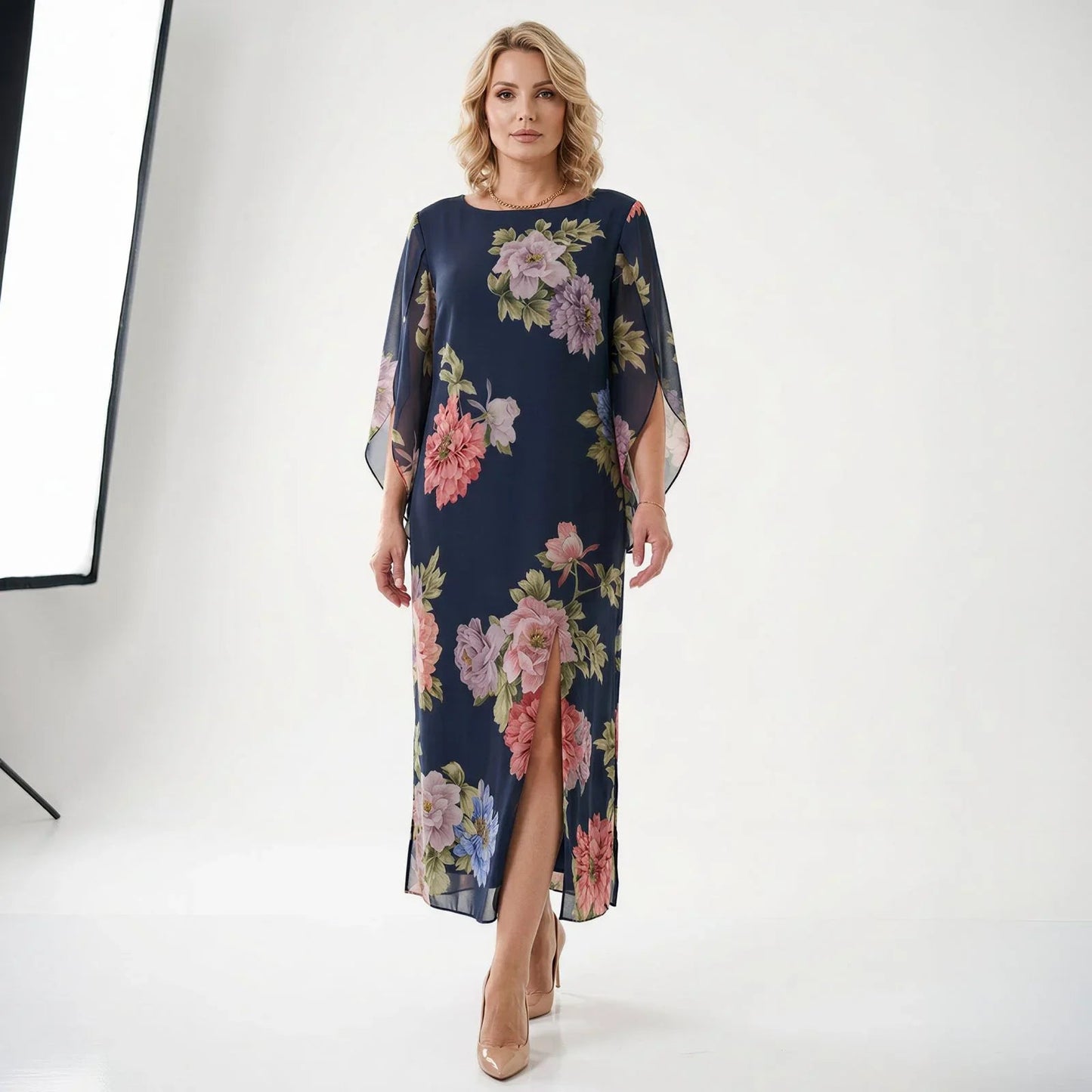 Vestido Isabel™ em Viscose Premium com Estampa Floral