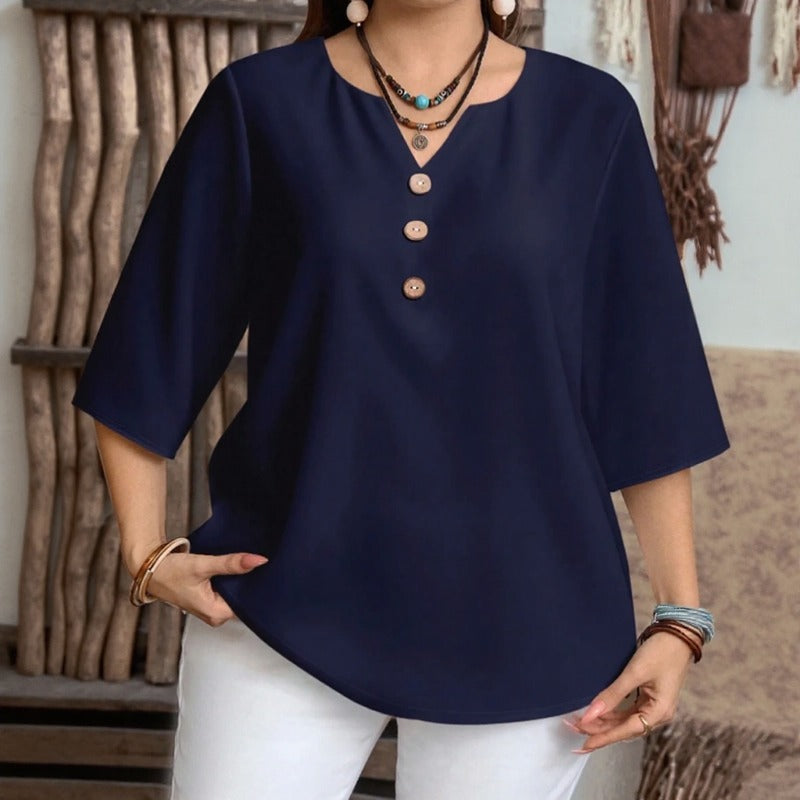 Blusa Celyra™ com Caimento Solto e e Conforto Natural