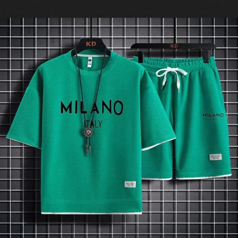 Conjunto Milano Italy™ com Estilo Street e Estampa Minimalista