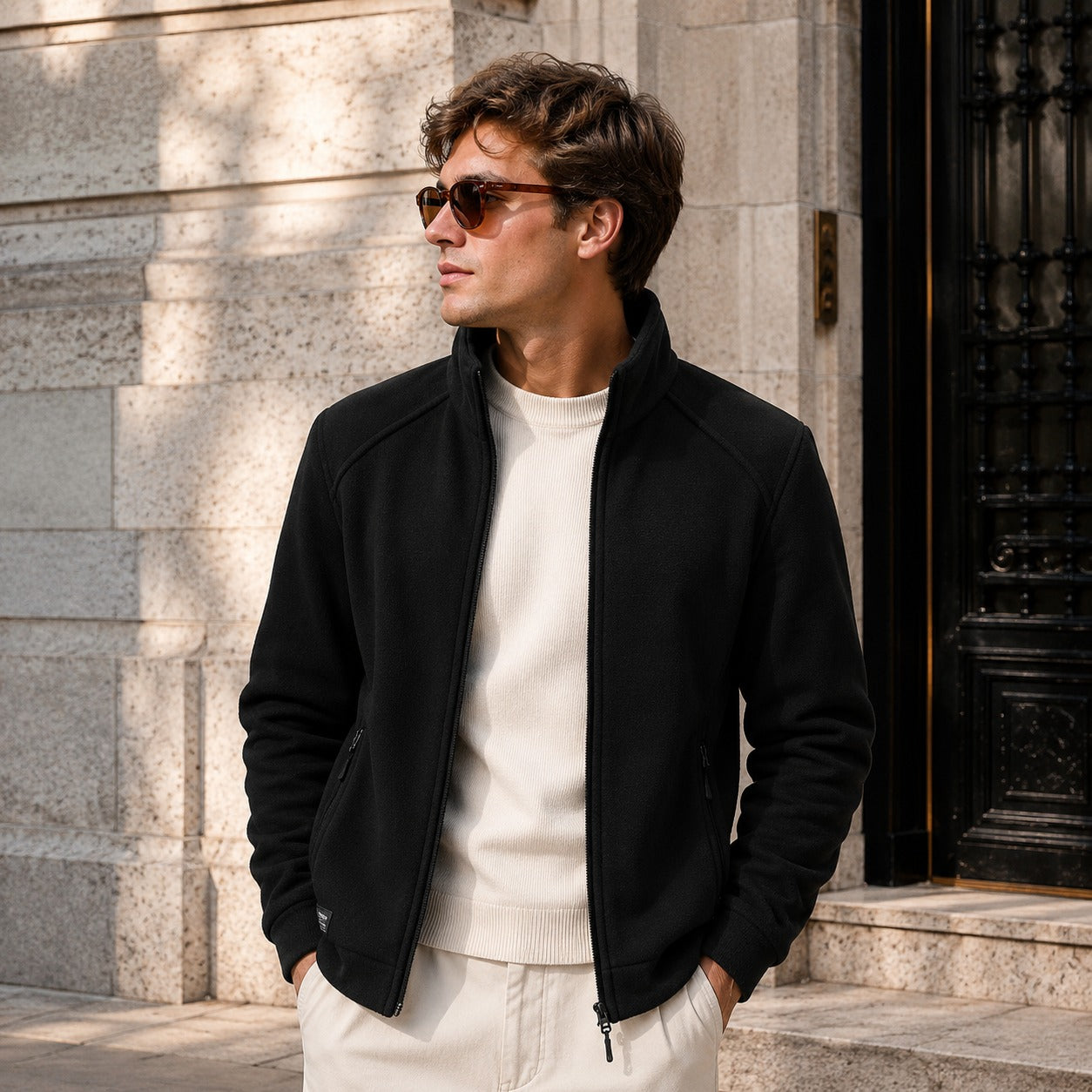 Jaqueta Arven™ com Gola Alta e Elegância Casual