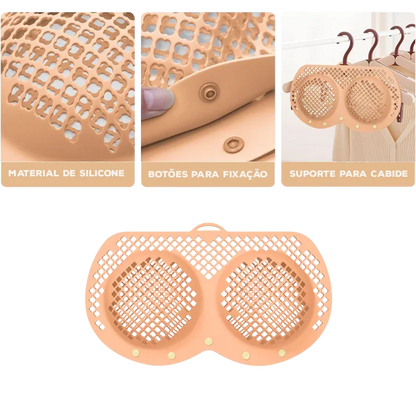 Protetor de Lingerie e Sutiã BraShell™ em Silicone Flexível / Proteção Estruturada para Bojos Delicados na Lavagem!