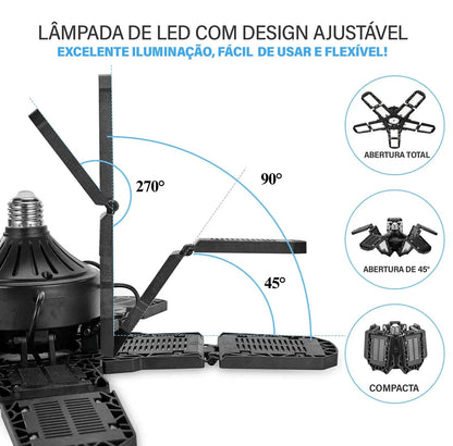 Lâmpada Articulada EcoLumem™ Iluminação LED de Alto Rendimento! (Promoção de Lançamento: Adquira a sua e leve 2 Arandelas Solares de Graça)