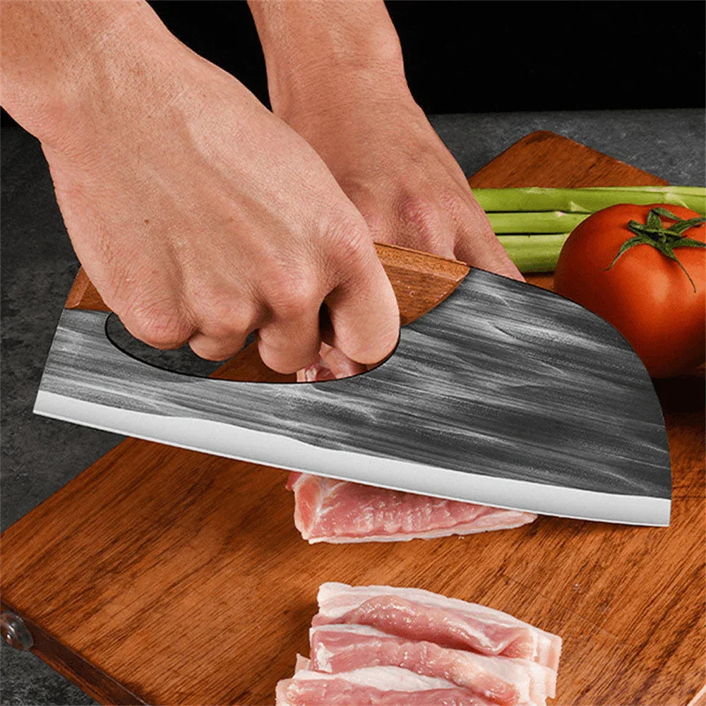 (Promoção Compre 1, Leve 2) Novo Cutelo Precisão do Chef™ / Série Elite, Forjada a 100 golpes!