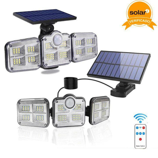 Kit Iluminação Eficiente com 3 Holofotes Solares Power Led