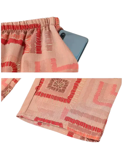 Conjunto Harmonia™ com Estampa Retrô-Chic / O Equilíbrio Perfeito Entre Estilo e Conforto Diário!