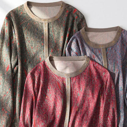 Blusa Manga Longa Flor de Liz™ com Detalhes em Strass e Tecido em Algodão / A Campeã de Elogios do Outono Inverno 2024!