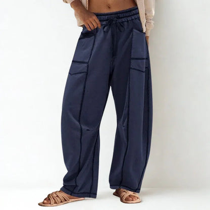 Calça Baggy Anastácia™ em Algodão Misto Super Leve com Cintura Elástica / O Conforto Chic que a Mulher Real Merece!