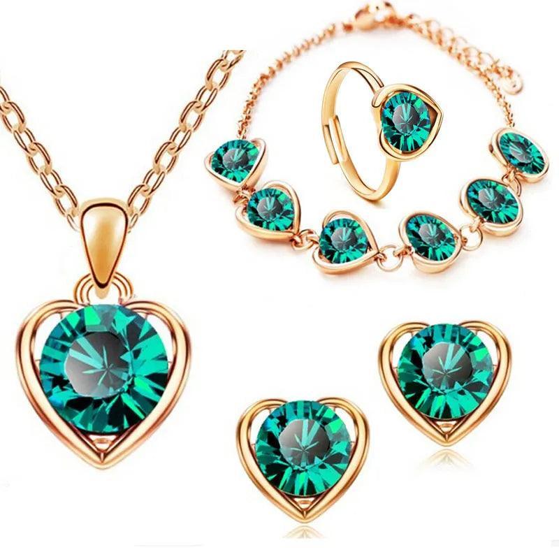 Conjunto Coração do Oceano/ A Escolha Ideal para Revelar sua Elegância e Sofisticação em Qualquer Evento!