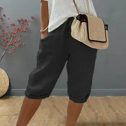 [COMPRE 1 E LEVE 2] Bermuda Levana™ em Linho de Algodão com Cintura Ajustável