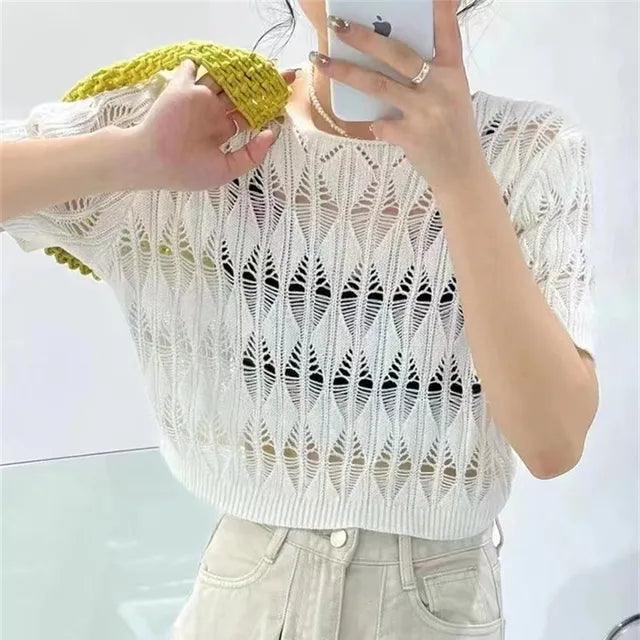 (Promoção Compre 1, Leve 2) Blusinhas Iolanda em Malha Estilo Tricô Artesanal!