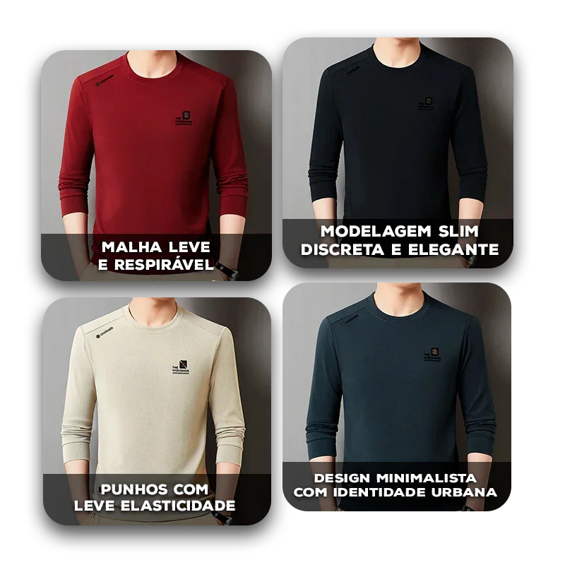 Blusa Orion™  em Malha Leve com Estilo Minimalista / Presença Sutil para o Seu Dia a Dia!