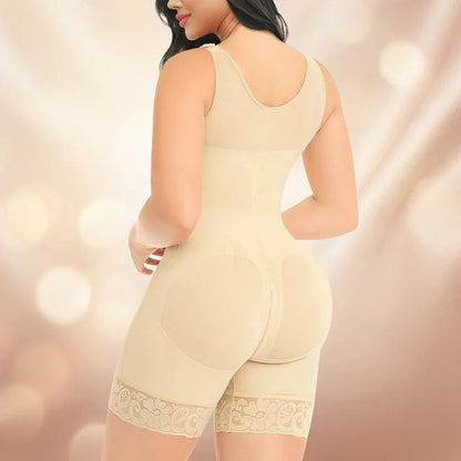 Body Modelador Maeva™ com Compressão 360°, Ajuste Frontal Inteligente e Renda Antideslizante!