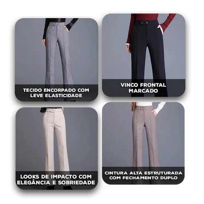Calça Valença™ em Alfaiataria Premium com Caimento Flare / O Clássico que Valoriza com Sofisticação!