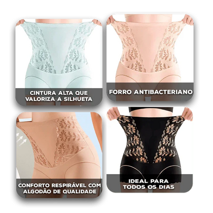 [COMPRE 3 E LEVE 5] Calcinha Angélica™ com Efeito Modelador e Tecido Antibacteriano / Dê um Fim ao Incômodo das Calcinhas que Marcam, Esquentam e Te Deixam Insegura!