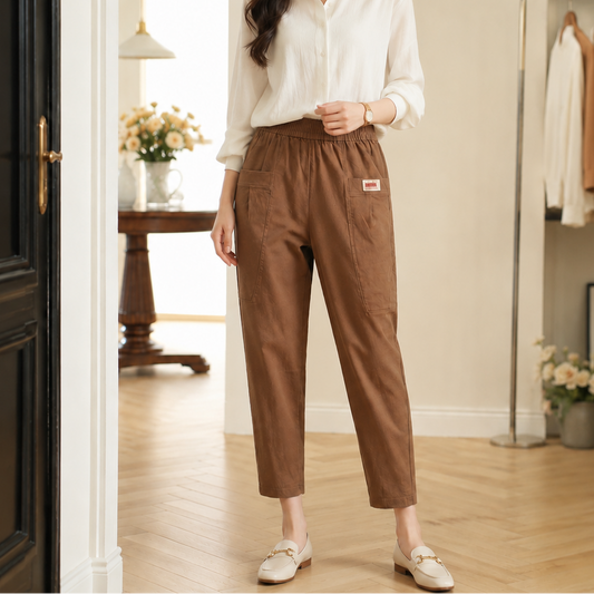 Calça Marelise™ Com Bolsos Amplos e Cós Ajustável