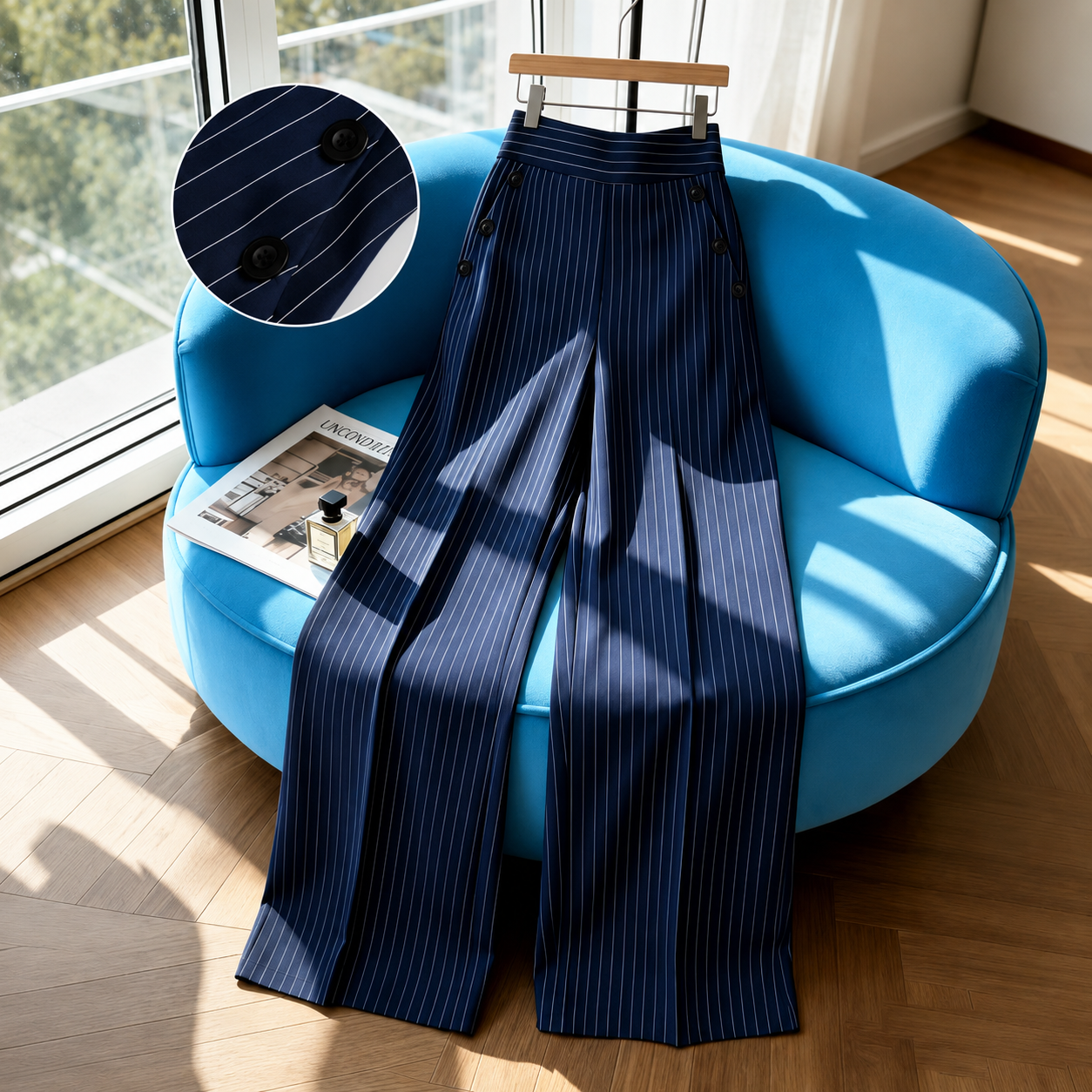 Calça Pantalona Bellagio™ com Caimento de Alfaiataria e Elegância Natural