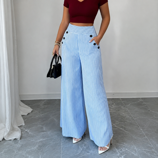 Calça Pantalona Bellagio™ com Caimento de Alfaiataria e Elegância Natural