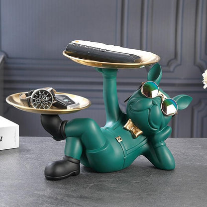 Escultura Doguinho Garçom - Feita em Resina