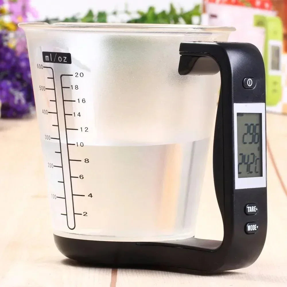 Medidor Digital Modern House™ com Balança Integrada / Precisão e Praticidade para Suas Receitas Perfeitas!