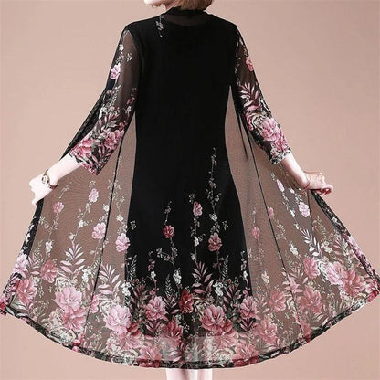Conjunto SunFlower™ de Vestido + Cardigã / Conforto Igualável Até Nos Dias Mais Quentes!