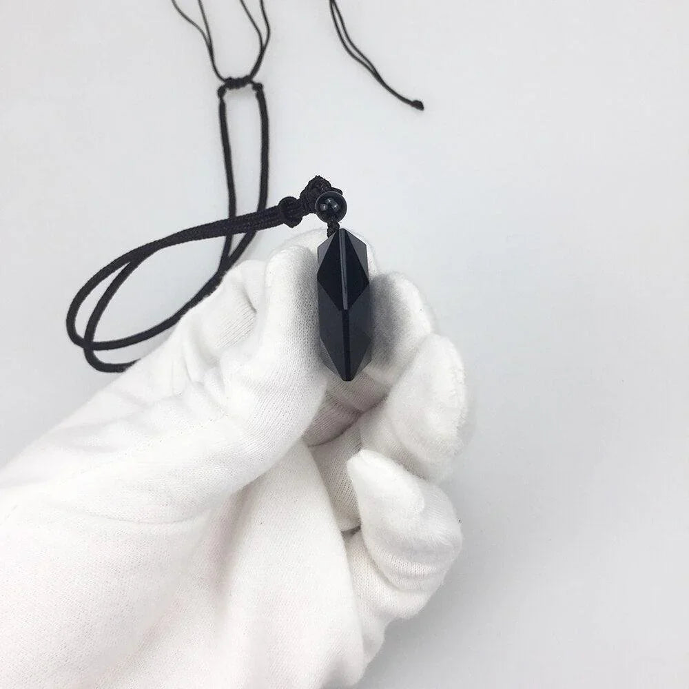 AMULETO SAGRADO - OBSIDIANA NEGRA DO TIBET