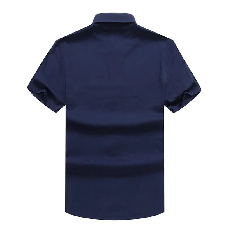 Camisa Masculina Manga Curta modelo Plus Size - Sleeve Classic / A Camisa Social Perfeita para os dias Quentes!