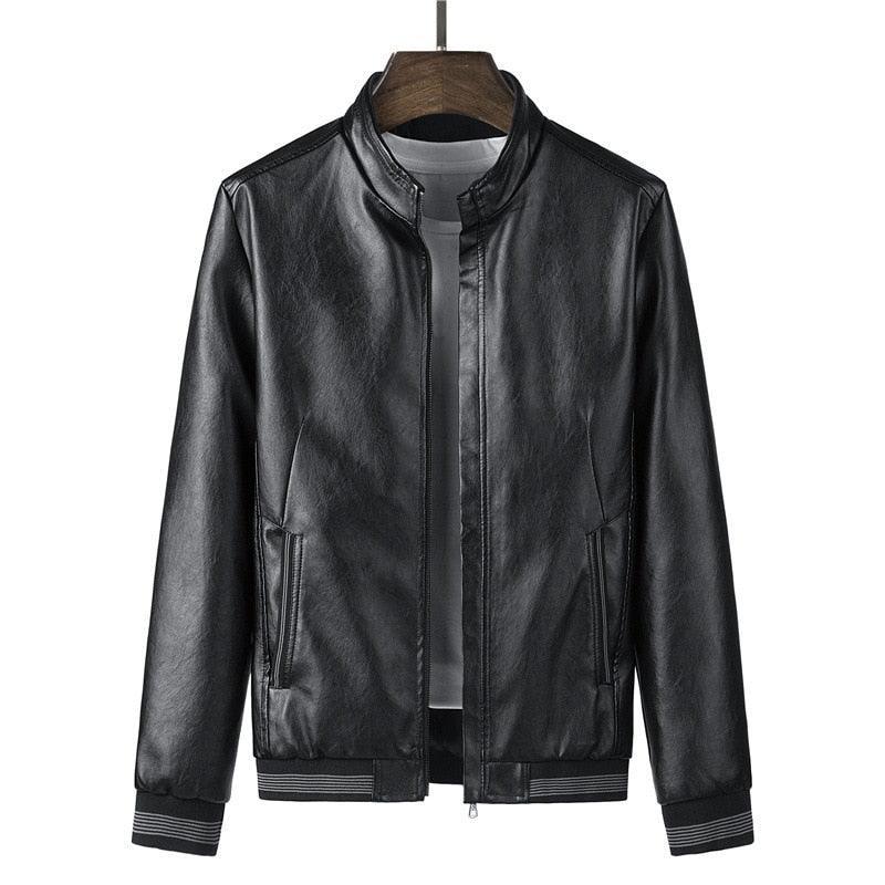 Jaqueta Masculina em Couro P.U - EleganceCoat / Encontre o Equilíbrio Perfeito entre Estilo e Conforto!