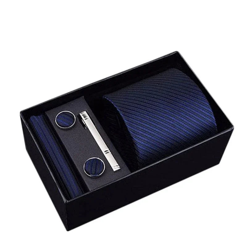 Kit de Alto Padrão Luxury Men / Gravata + Lenço + Abotoadura/  A Melhor opção Para Homens que Prezam Por um Estilo Sofisticado!