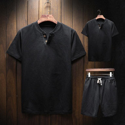 Conjunto Masculino Shorts e Camiseta em Linho - LinhoPlus Set / Sinta a Qualidade do Linho em um Conjunto pensado para Você !!