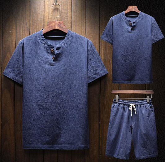 Conjunto Masculino Shorts e Camiseta em Linho - LinhoPlus Set / Sinta a Qualidade do Linho em um Conjunto pensado para Você !!