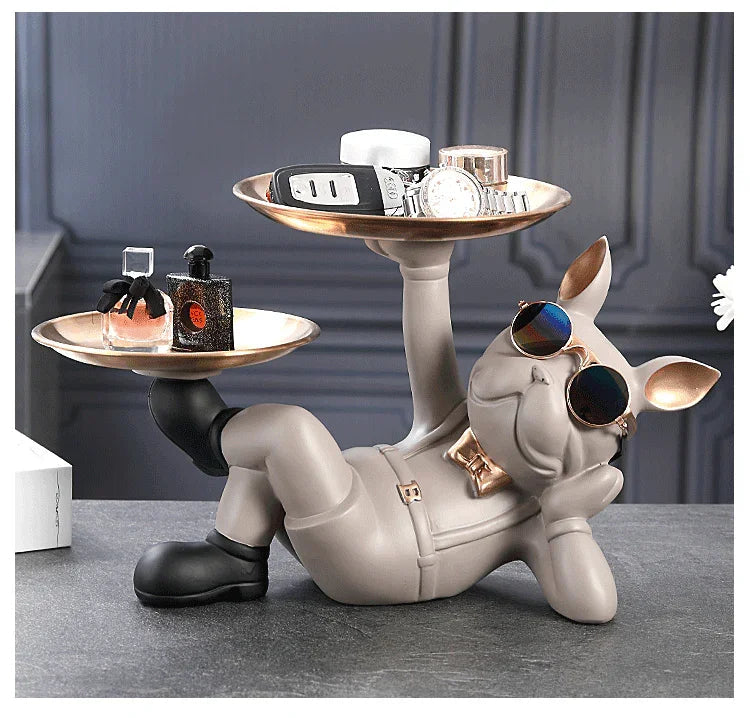 Escultura Doguinho Garçom - Feita em Resina