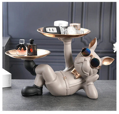 Escultura Doguinho Garçom - Feita em Resina