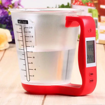 Medidor Digital Modern House™ com Balança Integrada / Precisão e Praticidade para Suas Receitas Perfeitas!