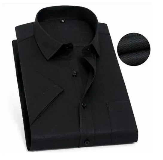 Camisa Masculina Manga Curta modelo Plus Size - Sleeve Classic / A Camisa Social Perfeita para os dias Quentes!