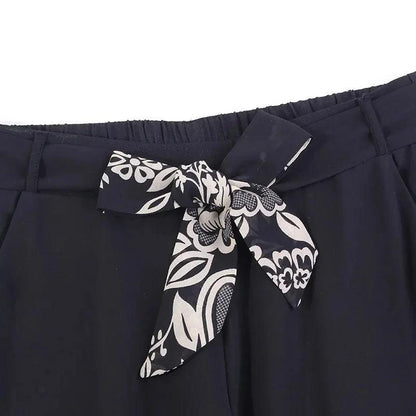 Calça Saia Jasmine™ com Design Floral em Chiffon / Estilo e Versatilidade com um Toque de Natureza!