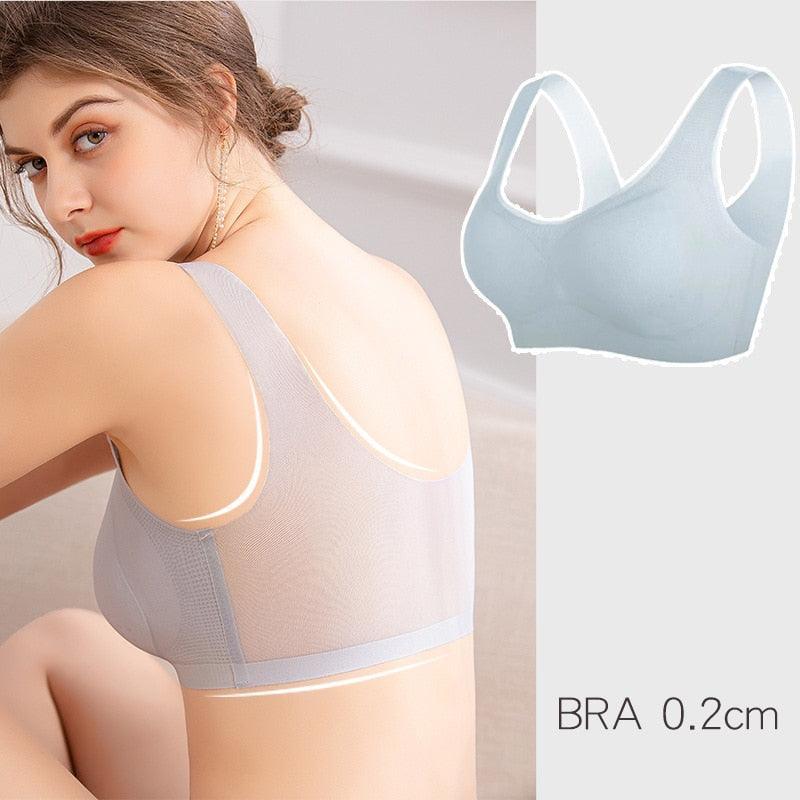(Promoção Compre 2, Leve 3 ) Sutiã sem Costura Nina em Seda Gelo: Conforto que Não Machuca, Frescor que Permanece!