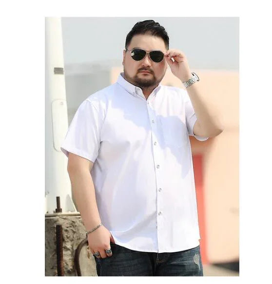 Camisa Masculina Manga Curta modelo Plus Size - Sleeve Classic / A Camisa Social Perfeita para os dias Quentes!