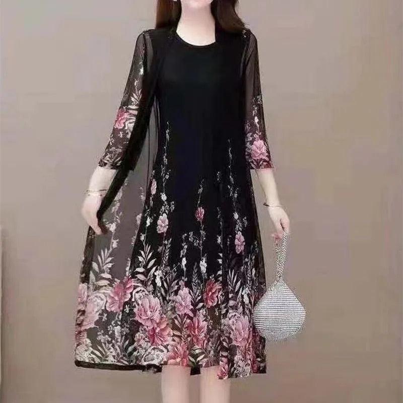 Conjunto SunFlower™ de Vestido + Cardigã / Conforto Igualável Até Nos Dias Mais Quentes!