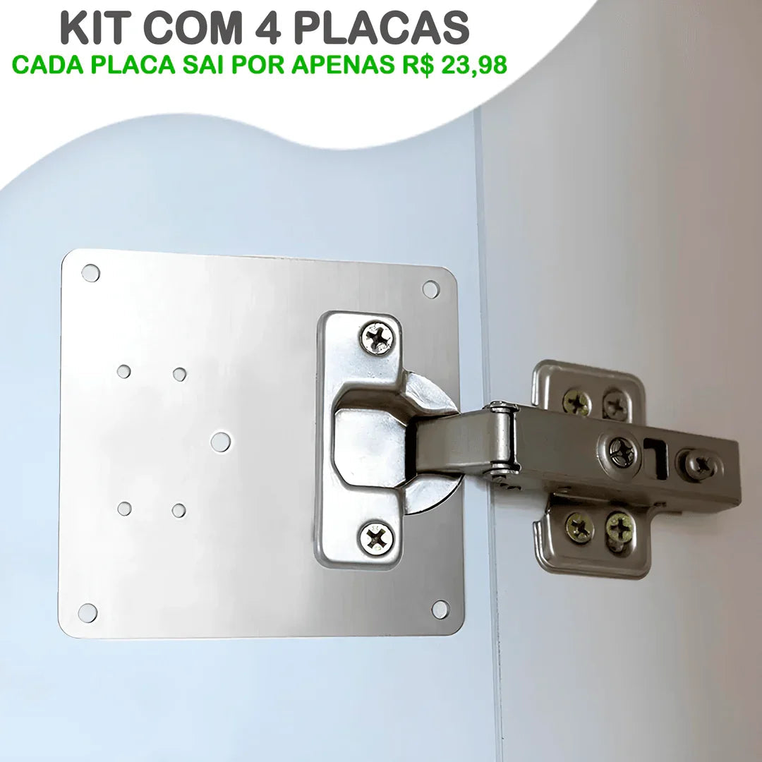 Kit Modern Lar ReparaFácil™ / Suportes Premium para Restauração de Dobradiças!