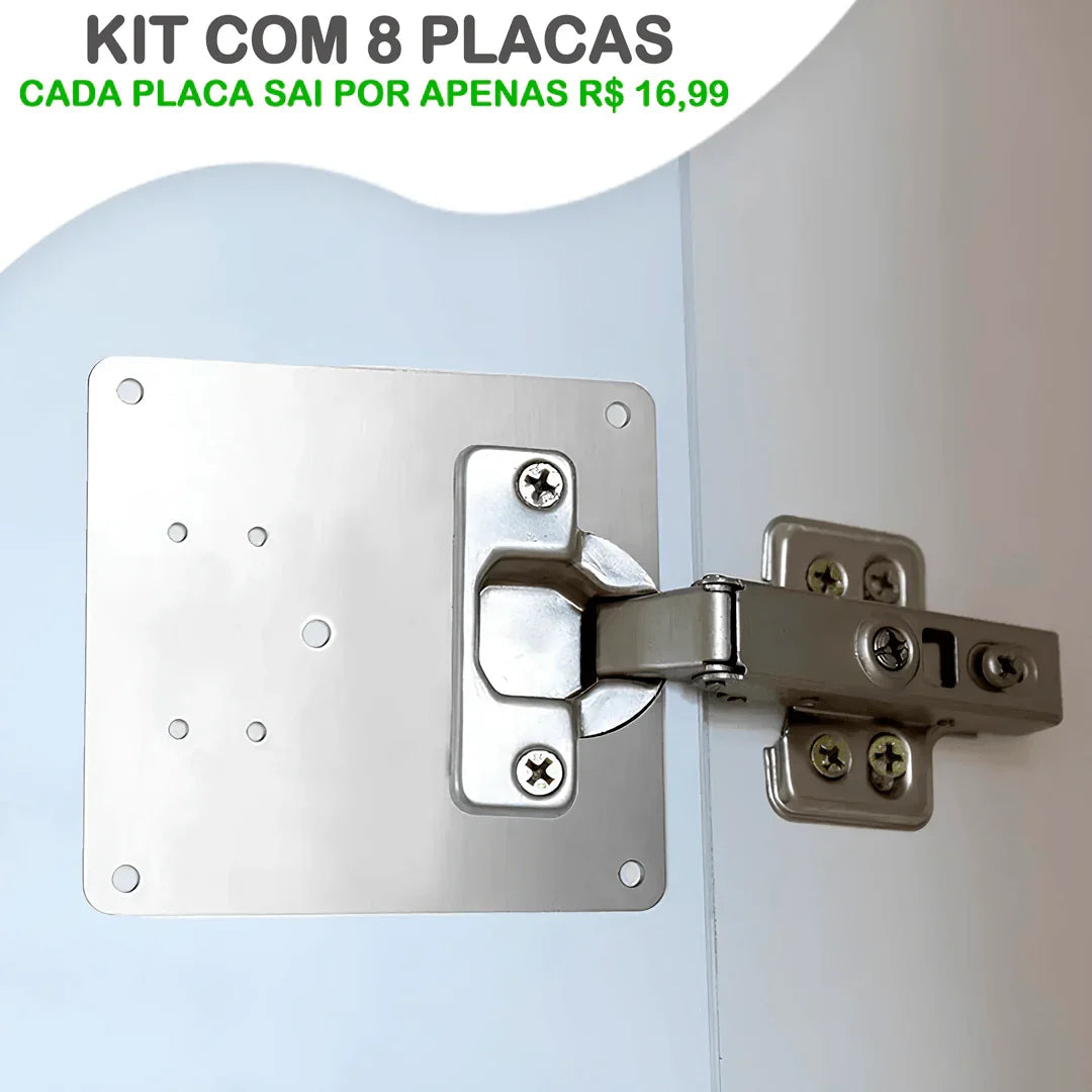 Kit Modern Lar ReparaFácil™ / Suportes Premium para Restauração de Dobradiças!