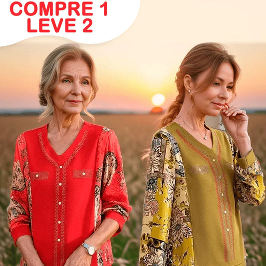 (Compre 1 e Leve 2) Suéter Vênus™ em Tricot / Elegância Clássica e Conforto para Todos os Momentos!